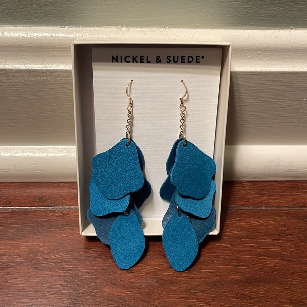 Nickel and Suede Earrings